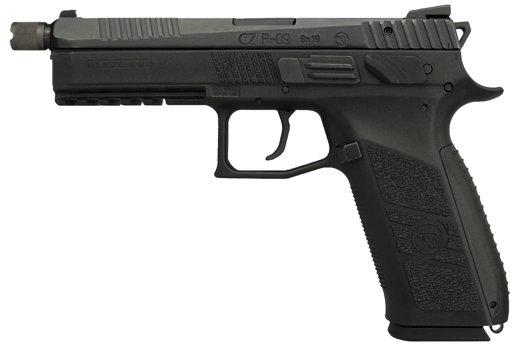 CZ P-09 Black 9MM 5.23-inch 19Rds w/ Threaded Barrel