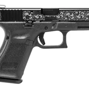 19m 9mm FBI Spec Pistol with Custom Engraved Slide AND Night Sights