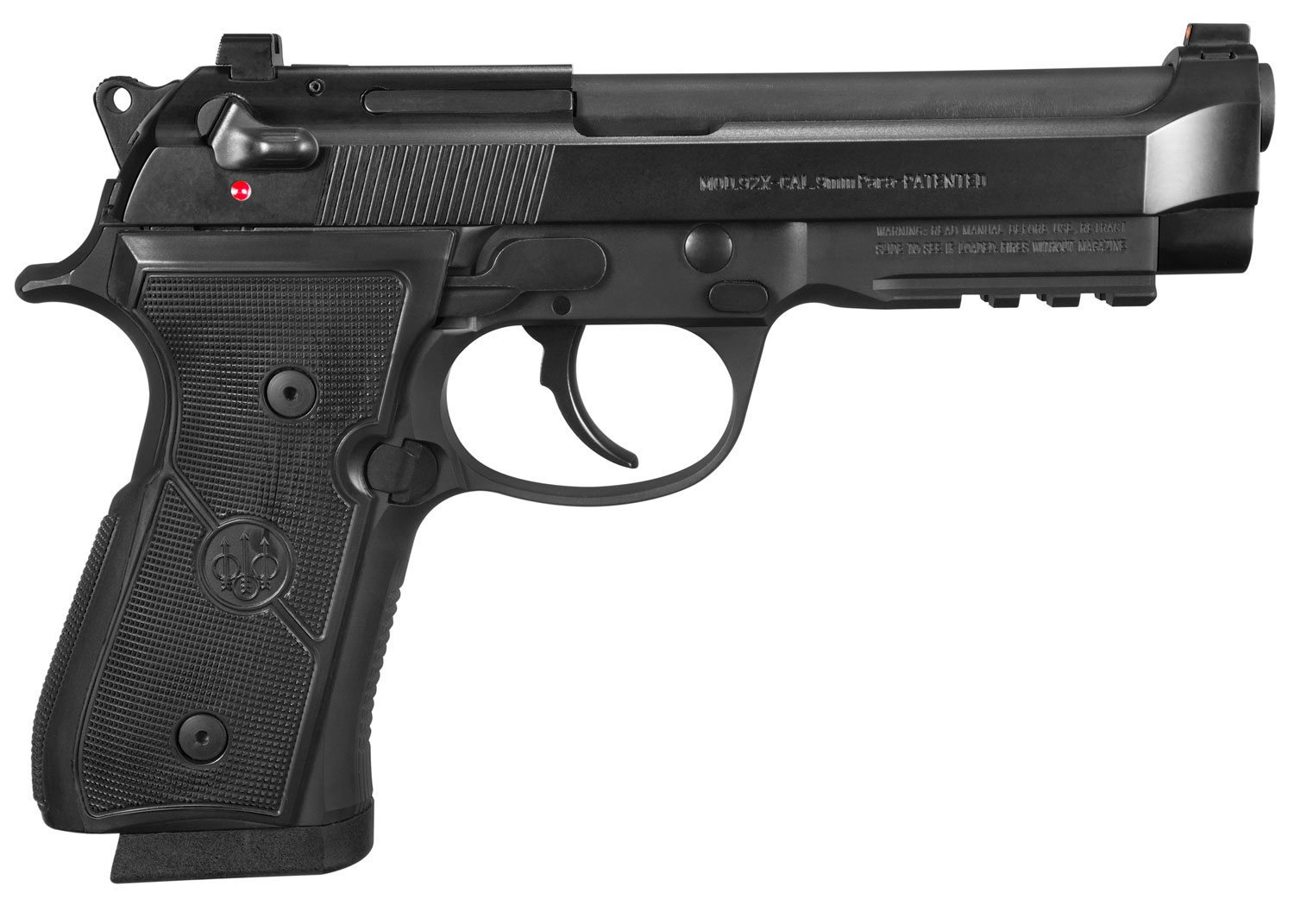 Beretta 92X Full Size 9mm 4.7″ 15-Round Hi-Viz Combat Sights Decocker Only