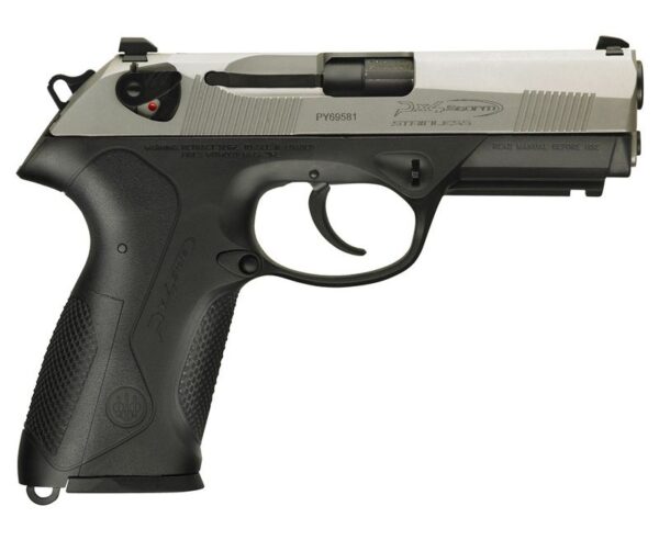 Beretta PX4 Storm Compact Type F – Inox Two-tone Stainless Steel, Black Backstrap 9mm 3.3-inch 10Rd