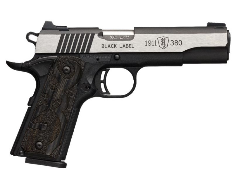 Browning 1911-380 Black Label Medallion Pro Full-Size Matte Black / Stainless .380 ACP 4.25-inch 8Rds