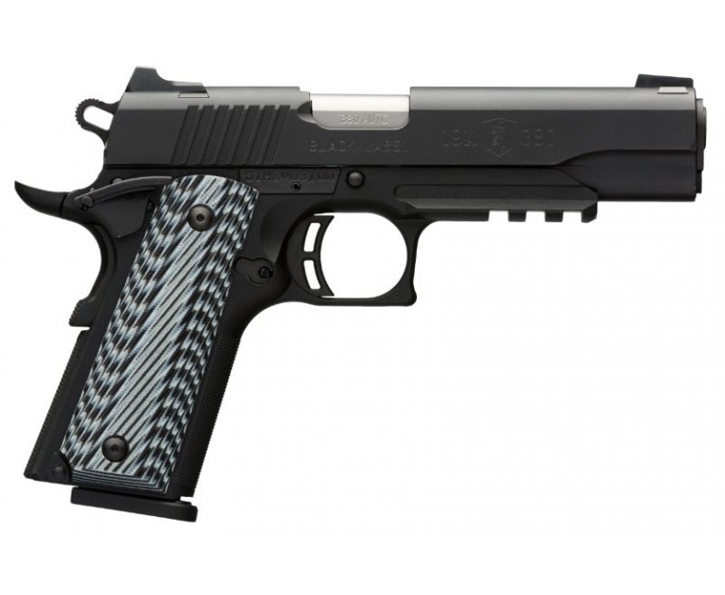 Browning 1911-380 Black Label Pro Matte Black .380 ACP 5.375-Inch Rail &amp; Night Sights