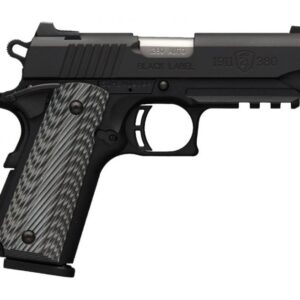 Browning 1911-380 Black Label Pro Compact 3-Dot Black .380 ACP 3.625-Inch 8rd with Rail