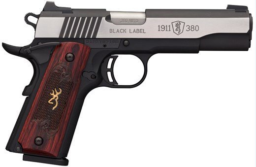 Browning 1911-380 Medallion Pro Black 380ACP 4.25 8 rd Night Sights