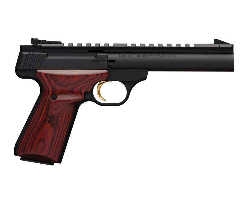 Browning Buck Mark Field Target Matte Black / Rosewood .22 LR 5.5-inch 10Rd