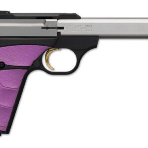 Browning Buck Mark Plus Stainless Fuchsia overmolded Ultragrip FX ambidextrous .22 LR 5.5-inch 10Rd