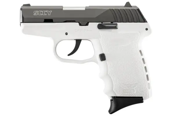 SCCY CPX-2 9mm White Pistol with Carbon Slide