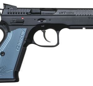 CZ 75 SP-01 Shadow 2 Black Polycoat 9mm 4.89-inch 17Rds Blue Grips Adjustable Sights