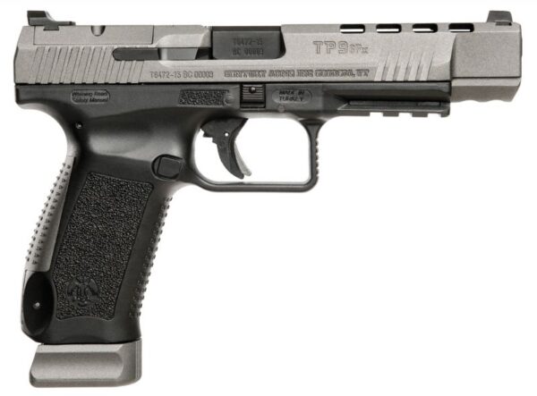 Century Arms Canik TP9SFX 9mm 5.2″ Barrel 20 RDs Black/Gray with Standard Dovetail Sights