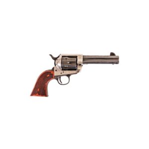 Cimarron Firearms Frontier Pre-War 1896-1940 Laser Engraved Revolver Silver .45 LC 4.75-inch 6Rds