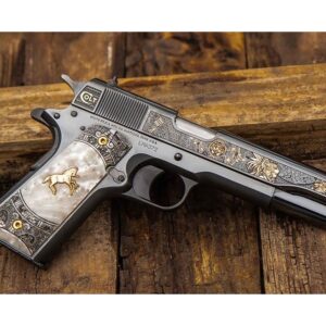 Colt Firearms Aztec Jaguar Knight Polished Blued .38 Super 5-inch 9Rds – 1 of 400!