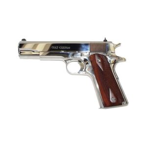 Colt Firearms Government Bright Stainless / Rosewood .45 ACP 5-inch 7Rds