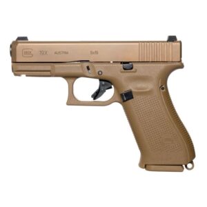 Glock 19X Gen5 9mm 4.01″ Barrel 19 RDs Coyote Tan with Night Sights