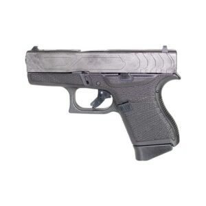 Glock 43 Tungsten / Black 9mm 3.39-inch 6Rds with Custom Stippling and Relief Cuts