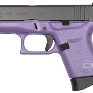 Glock 43 9mm Single-Stack Pistol with Lilac Purple Frame