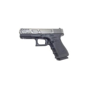Glock 19 Gen4 Black / Nickel Boron NiB Battle Worn Relief Cut 9mm 4-inch 15Rd USA Made