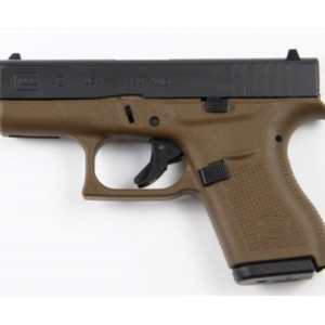 Glock G42 Black / Flat Dark Earth .380 ACP 3.25-inch 6Rd Fixed Sights USA Made