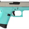 Glock G43 Subcompact Robin’s Egg Blue 9mm 3.39″ Barrel 6-Rounds Fixed Sights
