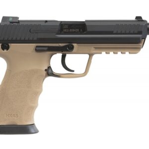 Heckler and Koch HK45 Tactical V1 LEA Pistol .45ACP, NS, DA/SA, 3 Magazines, 10rd, Tan