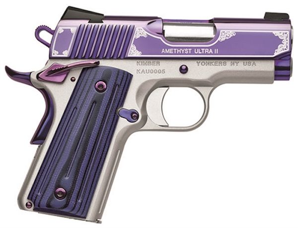 Kimber Amethyst Ultra II .45 ACP 3-inch 7rd Night Sights Purple PVD / Satin Silver