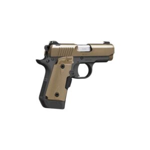 Kimber Micro 9 Desert Tan LG Black / Flat Dark Earth 9mm 3.15-inch 6Rd Crimson Trace Laser Grip