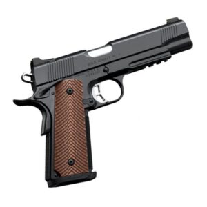 Kimber Gold Combat RL II .45ACP 5 Inch Matte Black Brown Micarta Grips