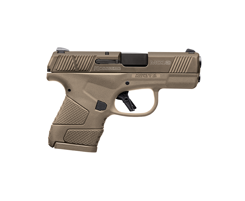 Mossberg MC1sc 9mm 3.4″ 7 Round 3-Dot Fixed Sights FDE