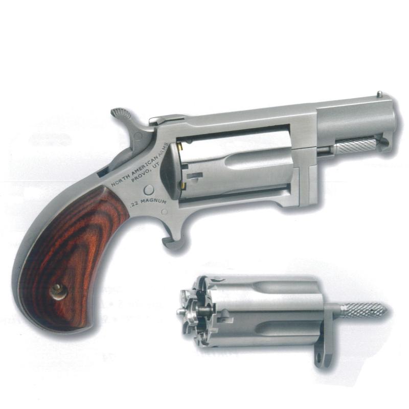 North American Arms Sidewinder 22LR/MAG Swingout Revolver 5Rds 1.5-inch Stainless
