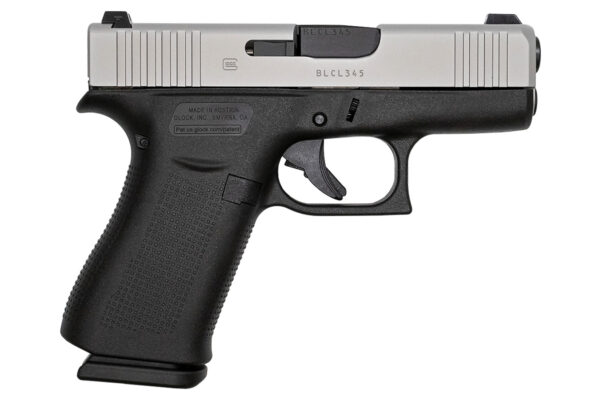 Glock 43x 9mm 10 Round Pistol with Silver Slide AND Glock Night Sights