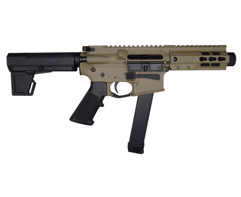 Brigade AR Style Battle Pistol Flat Dark Earth 9mm 5.5″ 33-Round