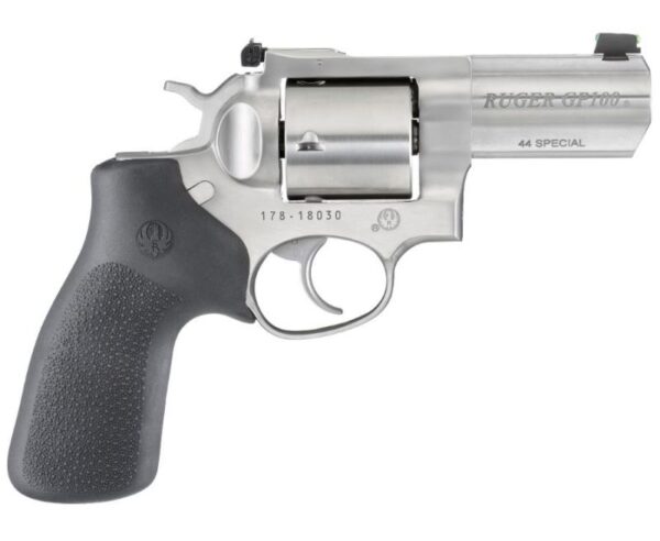 Ruger GP100 Stainless .44 SPC 3-inch 5Rd Fiber Front Sight
