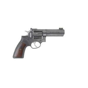 Ruger GP100 Blue .357 Mag / .38 SPL 4.2-inch 7Rds Black Rubber w/Hardwood Insert Grips