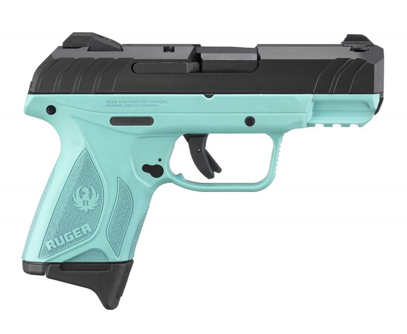 Ruger Security-9 Compact Black / Turquoise 9mm 3.42″ Barrel 10-Rounds