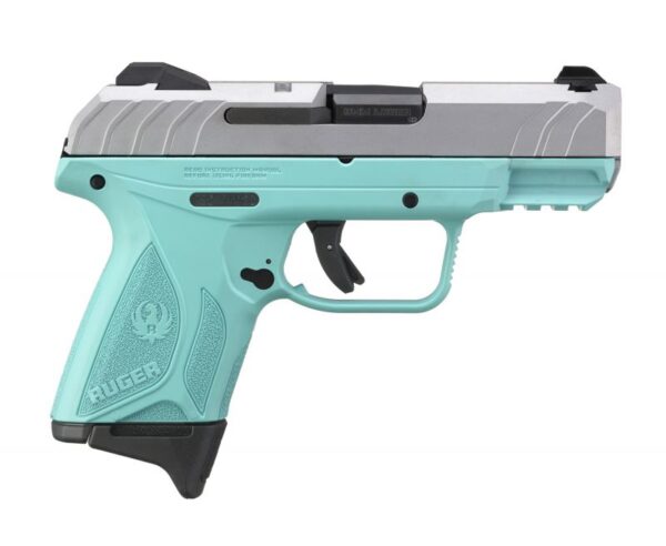 Ruger Security-9 Compact Stainless / Turquoise 9mm 3.42″ Barrel 10-Rounds
