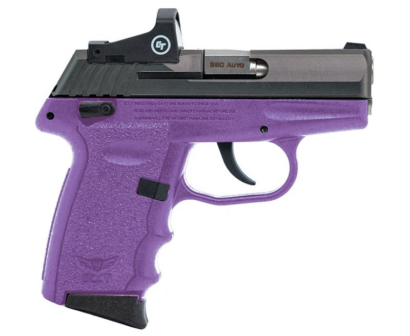 SCCY CPX-4 RD Purple / Black .380 ACP 3.1″ Barrel 10-Rounds CTS-1500 Red Dot Sight