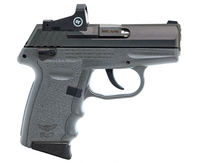 SCCY CPX-4 RD Gray / Black .380 ACP 3.1″ Barrel 10-Rounds CTS-1500 Red Dot Sight