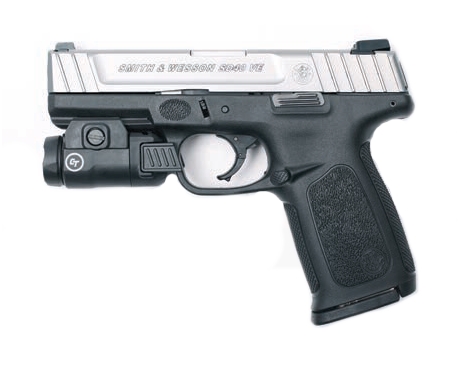 Smith & Wesson SD40 VE Crimson Trace Rail Master 40 S&W 4″ 10 Rounds Stainless