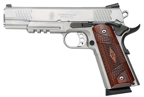 Smith and Wesson 1911 TA Stainless .45 ACP 5-inch 8Rds Night Sights