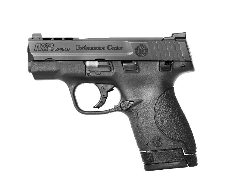 Smith and Wesson M&amp;P 9 Shield Performance Center Black 9mm 3.1-inch 8Rd Ported Slide Night Sights