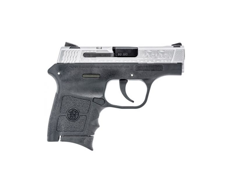Smith and Wesson M&amp;P Bodyguard 380 Stainless / Black .380 ACP 2.75-inch 6Rd Engraved Slide
