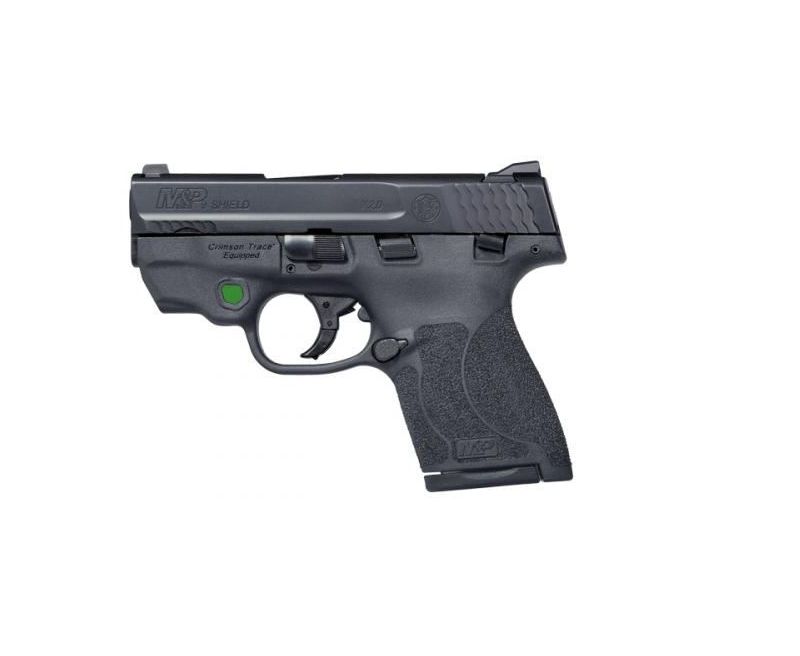 Smith and Wesson M&amp;P Shield M2.0 9mm 3.1 Inch 8 Rnd Crimson Trace Green Laser Thumb Safety