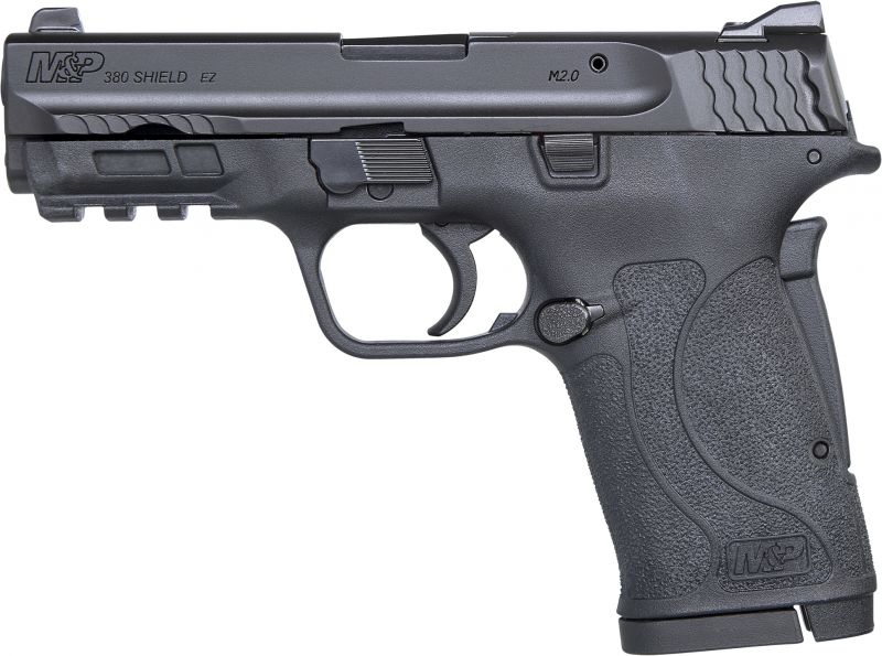 Smith &amp; Wesson M&amp;P380 Shield EZ .380 ACP No Safety 3.7″ Barrel 8 RDs with White-Dot Rear Sight