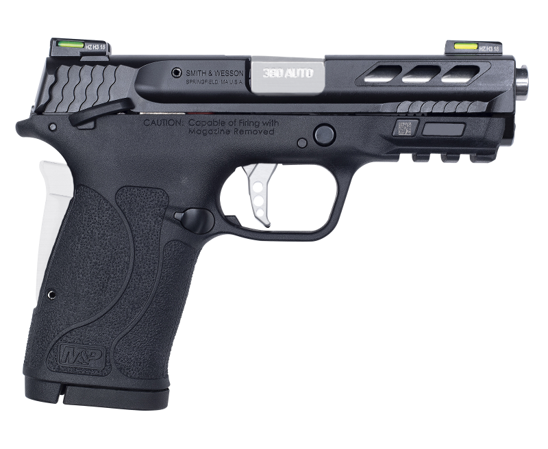 Smith and Wesson M&amp;P380 Shield EZ Performance Center Silver Barrel .380 ACP 3.8-inch 8Rds Ported Barrel