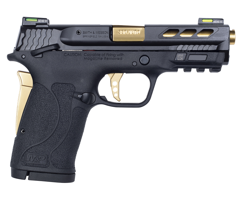 Smith and Wesson M&amp;P380 Shield EZ Performance Center Gold .380 ACP 3.8-inch 8Rds Ported Barrel