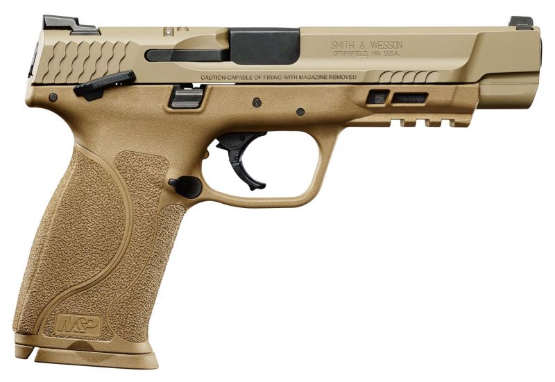 Smith &amp; Wesson M&amp;P9 M2.0 9mm 5″ Barrel 17 RDs Flat Dark Earth