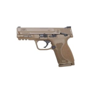 Smith and Wesson M&P9 M2.0 Compact 9mm 4″ Barrel 15 RDs Steel White Dot Sights Ambi Safety Flat Dark Earth