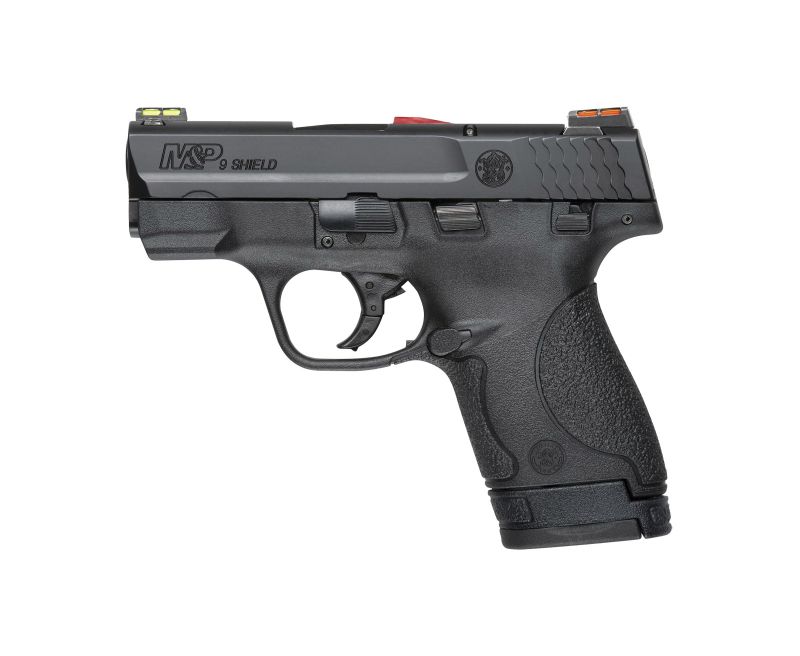 Smith and Wesson M&amp;P9 Shield Black 9mm 3.1-inch 8Rd Fiber Sights State Compliant