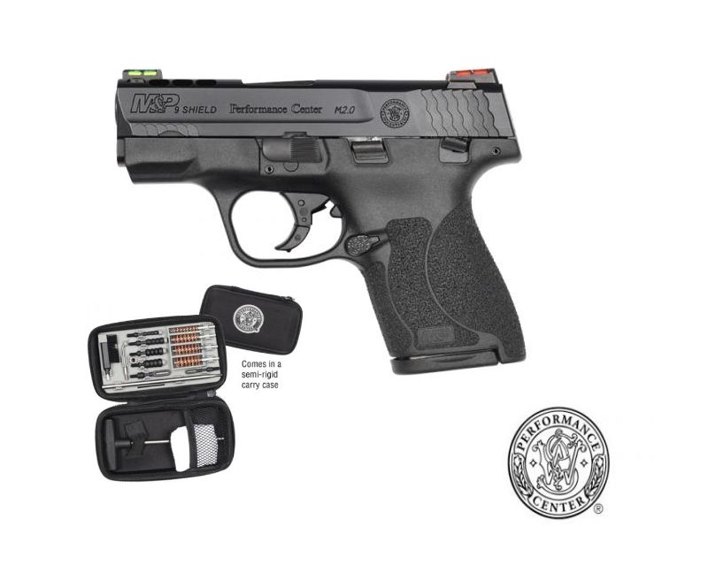 Smith and Wesson M&amp;P9 Shield 2.0 HiViz Sights 9mm 3.1-inch 8Rds Manual Safety
