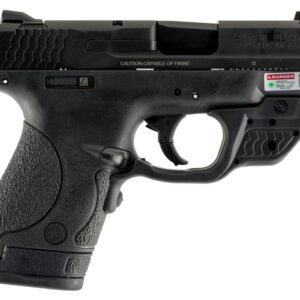 Smith and Wesson M&P9 Shield Black 9mm 3.1-inch 7Rd Crimson Trace Green Laserguard