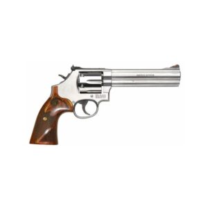 Smith and Wesson 686 Deluxe Stainless / Wood .357 Mag 6-inch 7Rd Adjustable Sight